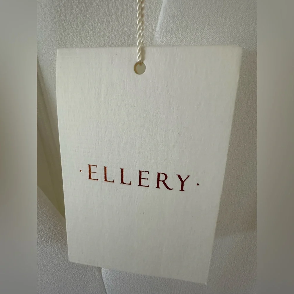 Ellery White Crepe Resort Midi Wide Bell Sleeve Dress NWT M/L $1495 Retail - Picture 8 of 15